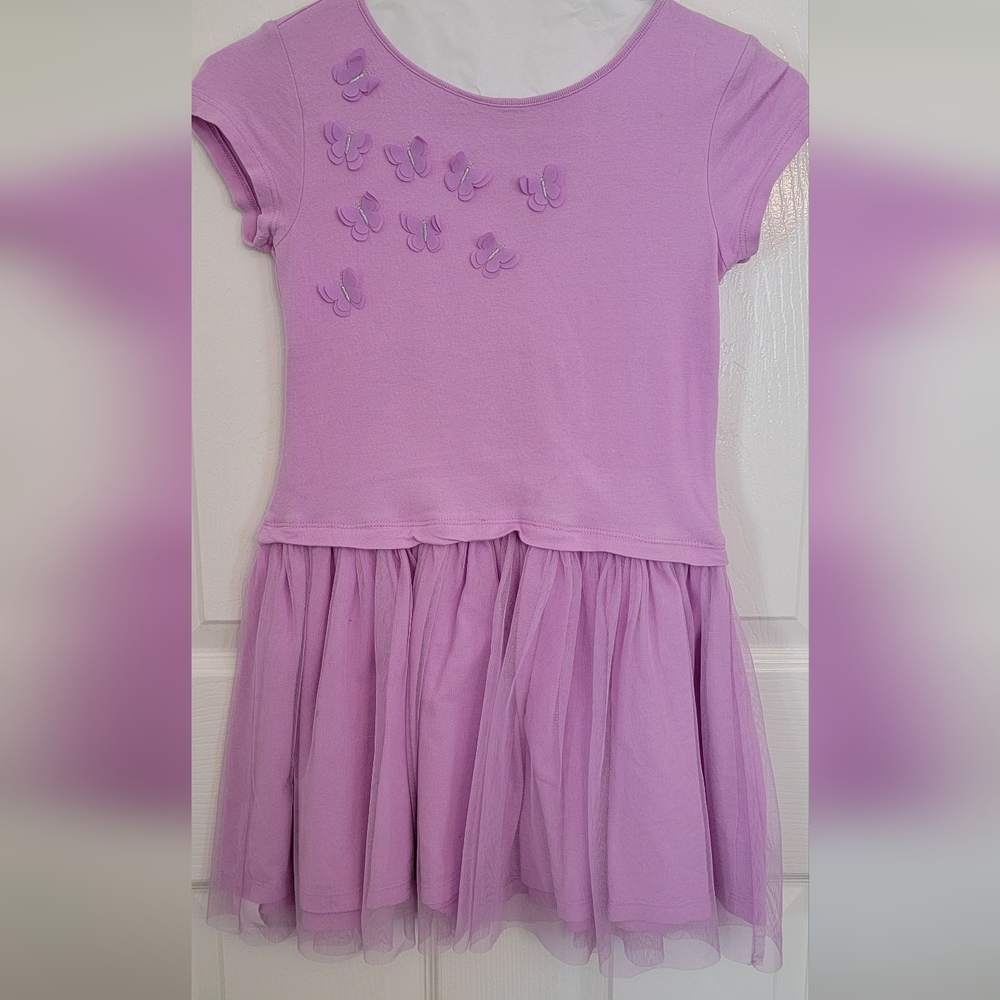 Carter's Lavender Dress with Butterfly Accents